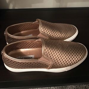 Rose gold Steve Madden sneakers